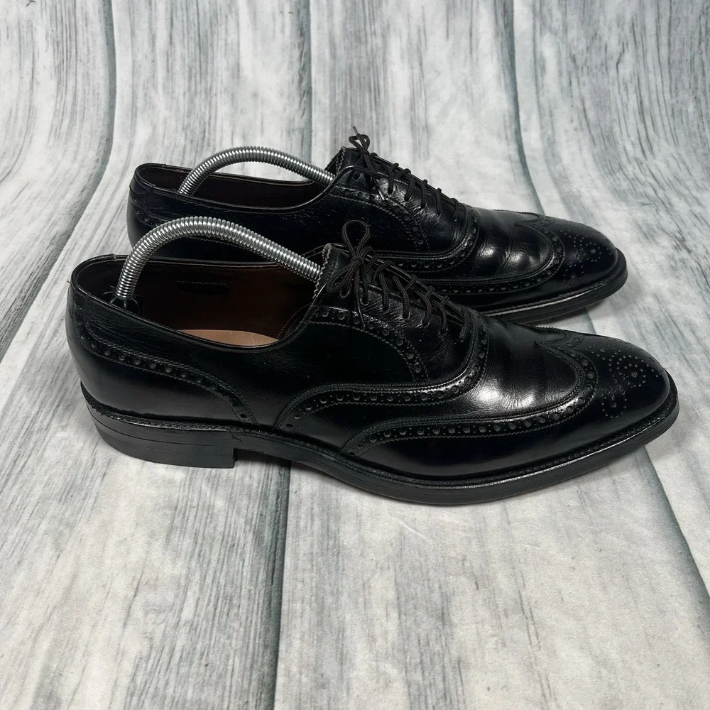 Allen Edmonds Boulevard Ostendo Wingtip Oxford Dress Shoes Black Sz 12 USA Made